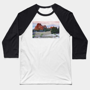 Garden of the Gods Winter Sunrise Baseball T-Shirt